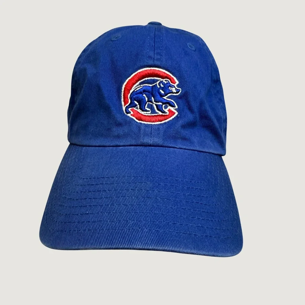 47 Brand Chicago Cubs MLB Baseball Hat Blue Walking Bear Logo Adjustable Dad Cap